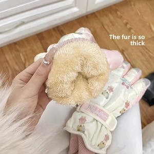 Gants de ski d'hiver pour femmes, style coréen, doublure polaire, épais, imperméables, coupe-vent, pour le cyclisme en plein air - Product Image 4