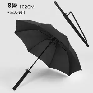 Anime Japanese Umbrella Samurai Umbrella Creative Strong Windproof Semi-Automatic Katana Umbrella For Gift