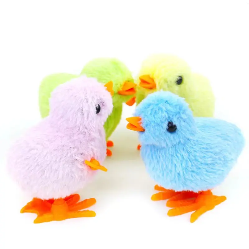 Simuliertes elektrisches Plastik-Aufzieh spielzeug Huhn auf Kette gehen Huhn Plüsch tier für Kinder Geschenk