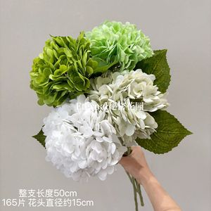 Hydrangea artificielle Secret Garden 50cm 165 pétales blanc et vert pour décoration de mariage - Product Image 1
