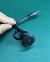 Cable de extensión Micro USB a prueba de agua macho a hembra para coche, barco, motocicleta, tablero de camión