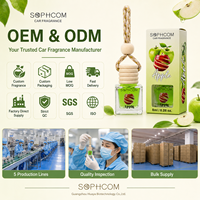 Parfum de voiture 8ml, flacon en verre avec bouchon en bois, diffuseur d'huiles essentielles à suspendre, désodorisant pour voiture, parfum pour rétroviseur, naturel et longue durée