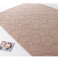 Tapis texturé en acrylique tufté fait main avec motif vague, tapis de luxe texturé, adapté aux animaux domestiques, antidérapant, taille/couleur personnalisable, moderne