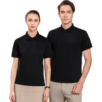 Kaos Unisex Musim Panas Cepat Kering Lengan Pendek Warna Solid Rajutan Poliester Katun Saku Logo Kustom Transfer Panas
