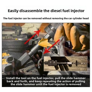 ชุดเครื่องมือถอดหัวฉีดน้ำมันดีเซลอเนกประสงค์ พร้อมเหล็กกล้าคาร์บอนและกล่องแข็ง ใช้ได้กับชุดดึงแบบสไลด์แฮมเมอร์ - Product Image 3