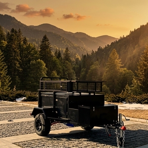Remolque Ligero para Campamento Todoterreno, Autocaravana con <span class=keywords><strong>Cocina</strong></span> Deslizable para Viajes por Tierra, Viajes al Aire Libre, Viajes Familiares - Product Image 3