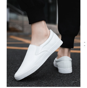 Zapatos Casuales Sin Cordones para Hombre, Negros y Blancos, Punta Redonda, Parte Superior de Punto y PVC, Entresuela de EVA, Suela de PVC y Goma, para Todas las Temporadas - Product Image 5