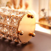 Nouveauté : Porte-pinceaux de maquillage en cristal de verre de luxe, multifonctionnel, gain de place, pour usage personnel, rangement pour bijoux, cadeau