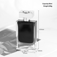 Bouteilles de parfum en verre de cylindre vide de luxe de 50ml pulvérisateur de pompe étanche haut de gamme approvisionnement d'usine direct pour diffuseur