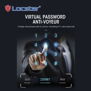 Locstar Wifi TTlock App Slimme Deurvergrendeling Biometrische Vergrendeling Vingerafdruk Deurklink Digitale Sleutelloze Vergrendeling - Product Image 5