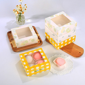 Custom Eco-friendly Recyclable Rigid Paper <b>Boxes</b> Embossing Matt Lamination High-End Food-Grade Windowed <b>Bakery</b> Packaging Gifts - Product Image 4