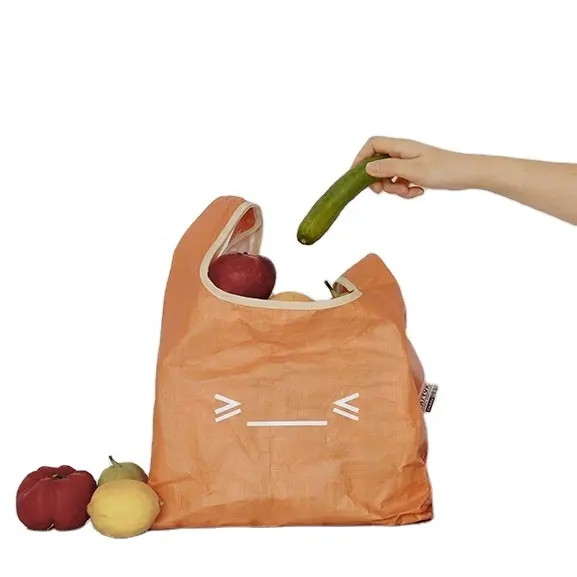 Tyvek — pochette de Shopping écologique, sac à main personnalisé nouveau, sac fourre-tout lavable en papier Kraft DuPont pour rangement et Shopping