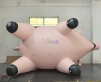 Type de ballon ballon gonflable géant d'hélium annonçant le cochon volant gonflable rose pour le défilé de vacances
