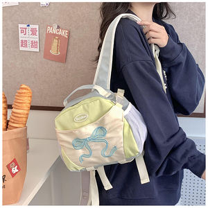 <span class=keywords><strong>Chic</strong></span> femmes sacs à dos Mochilas mode nœud papillon broderie sac à dos sac adolescentes <span class=keywords><strong>cartable</strong></span> 2 tailles disponibles - Product Image 3