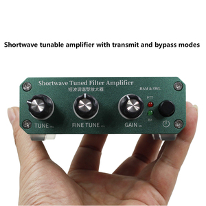 Amplificateur filtre à ondes courtes avec gain réglable de 0 à 30 dB, modes transmission et bypass pour radioamateurs et écoute des ondes courtes (SWL) - Product Image 5