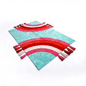 Alfombra Moderna de Felpa de Algodón de Alta Calidad, Personalizable con Logotipo de Marca Privada, Lavable, Antideslizante, con Respaldo de Polipropileno en Varios Colores - Product Image 1