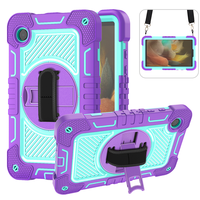 Étui en silicone antichoc robuste pour tablette pour Samsung Galaxy Tab A9 8.7 X110 X115 2023 bandoulière béquille intégrée
