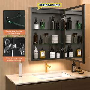 Juego de tocador de baño con espejo sin marco y lavabo, aspecto sin costuras para una sensación espaciosa y aireada - Product Image 4