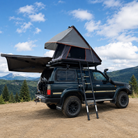 Tente de toit rigide en aluminium, toile imperméable Ripstop, fenêtres en maille anti-moustiques, échelle télescopique pour le camping