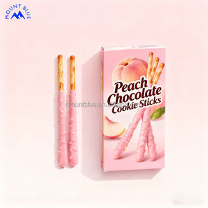 Bâtonnets de biscuits au chocolat pêche addictifs-Pêche succulente-Chocolat pointillé-Bâtonnets de biscuits Crave-Worthy emballés - Product Image 4