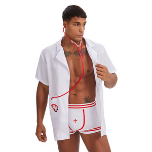 Lingerie sexy pour <span class=keywords><strong>homme</strong></span> pour la nuit d'Halloween, intérêt <span class=keywords><strong>sexuel</strong></span>, médecin, infirmier masculin, uniforme érotique, tentation - Product Image 2
