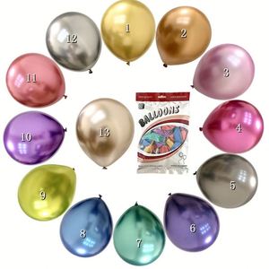 Ballons personnalisés avec logo, ballons épais en latex métallisé chrome mat pour la décoration de fête d'anniversaire - Product Image 2