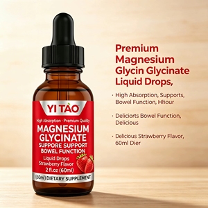 Gotas de Glicinato de Magnesio 60ml, Suplemento Líquido con Sabor a Fresa, Fórmula de Alta Absorción para Apoyo a la Función Intestinal - Product Image 4
