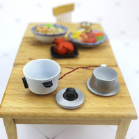 Cuiseur à riz électrique en métal miniature pour maison de poupée jouet d'ustensiles de cuisine bricolage avec jouet modèle de valeur éducative