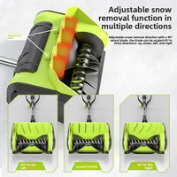 Déneigeuse électrique portable, souffleuse à neige de type poussoir, pelle à neige pliable, déneigeuse de route, batterie au lithium, 1300W, largeur de déneigement de 12 pouces