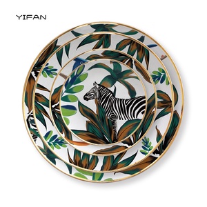 Juego de Vajilla de Porcelana China con Diseño de Animales de la Selva para Bodas y Restaurantes, en Oferta - Product Image 6