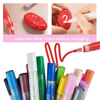 Stylos à peinture acrylique à base d'eau, séchage rapide, non toxiques, pour la peinture artistique, sans odeur, ensemble de 48 couleurs