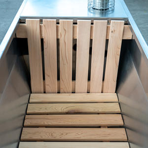 Canadá <span class=keywords><strong>Red</strong></span> Cedar Wood Fired aço inoxidável Hot <span class=keywords><strong>Tub</strong></span> Spa exterior uma pessoa Banheira a lenha - Product Image 6