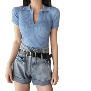 เสื้อยืดผู้หญิง โพลีเอสเตอร์/คอตตอน เนื้อผ้าเจอร์ซีย์เดี่ยว นุ่ม ระบายอากาศดี สวมใส่สบาย แบบพื้นฐาน 160 GSM ผู้ผลิตเสื้อเปล่า ไซส์ XS ถึง 5XL - Product Image 1