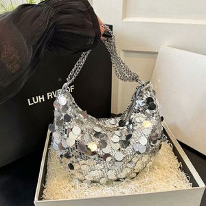 Wholesale <b>Handbags</b> for Ladies Large Capacity Fashion Design with Diamond <b>Sequins</b> Polyester Lining Pure Pattern - Product Image 2