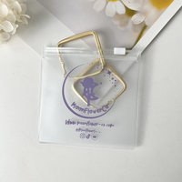 Bolsas de PVC transparentes de fábrica OEM, bolsas pequeñas con cierre de cremallera esmerilada, bolsa de joyería para embalaje de joyería con logotipo de impresión personalizado