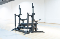 Rack d'entraînement multifonctionnel pour musculation, équipement de gym, rack combiné pour squats et bancs de musculation avec roues