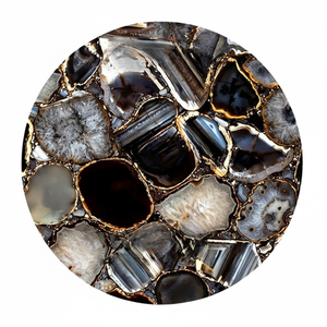 Handcrafted Polished Agate Seal Stone Luxury Modern Home Decor Religious Flower Model Pattern Resin Customized Color Crafted - Product Image 2