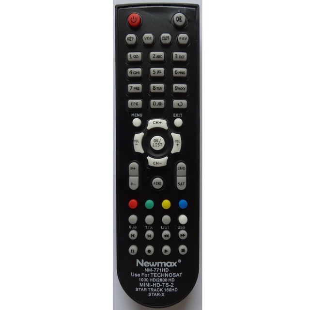 Newmax NM-771HD Use for TECHNOSAT 1000HD 2000HD Mini-HD-TS-2 STAR TRACK 150HD STAR-X TV Remote Control
