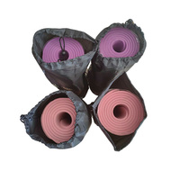 Vente en gros Tapis de yoga en Tpe avec évacuation Sangle de transport pour tapis de yoga noir Facile à ranger Pratique solide Bon amorti Exercice à domicile
