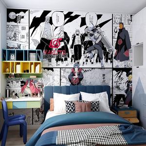 Papier peint d'anime japonais Shippuden Xiao Organization, noir et blanc, style bande dessinée - Product Image 2