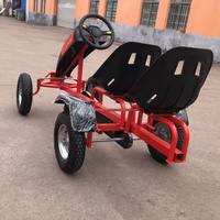 Kart Doble con Estructura de Acero QIQU, Diseño Patentado, para Resorts y Atracciones Familiares, Sin Electricidad