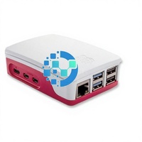 Carcasa Original para Raspberry Pi 5ª Generación Pi5, Color Rojo y Blanco, con Ventilador de Velocidad Ajustable