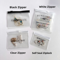 Pochette cosmétique en plastique transparente avec logo personnalisé ZHIHE, pochette holographique en PVC pour bijoux avec fermeture éclair, sac à fermeture éclair