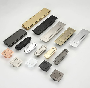 Kenop Pintu Lemari Dapur Kamar Tidur Desain Modern, Gagang Tersembunyi dari Aluminium Alloy, Model Slotted Handle - Product Image 1