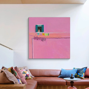 SJ Pink Arte Abstracto Mural sala de estar decorativo impreso pintura colgante para comedor entrada dormitorio lienzo pintura de pared - Product Image 3