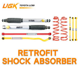Ammortizzatori Regolabili <span class=keywords><strong>UGK</strong></span> 4x4 Fuoristrada Anteriori e Posteriori per Upgrade Retrofit per TOYOTA Land Cruiser FJ/HZJ 80 LC80 - Product Image 2