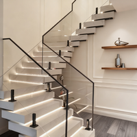 Pince à ergot en verre en acier inoxydable de haute qualité au design moderne Clôture de piscine Garde-corps en verre pour escalier de balcon pour villa et hôtel