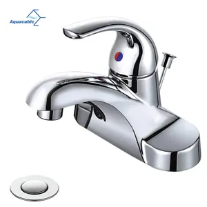 Chrome Bathroom Faucet Commercial Single Handle Bathroom Faucet Chrome Lead-Free 4 Inch Centerset Bathroom Basin Sink Faucets