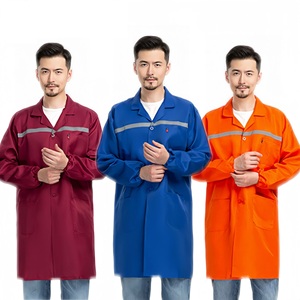 Chaqueta de Trabajo Larga Reflectante y Resistente, Uniforme de Seguridad Unisex, Ropa de Trabajo Resistente a la Abrasión <span class=keywords><strong>para</strong></span> Trabajos de Construcción - Product Image 4