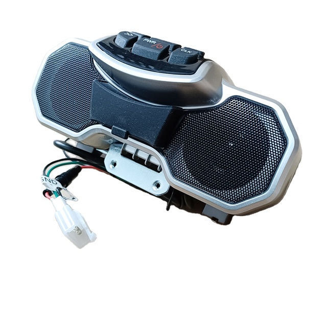 Motorcycle Audio FM Radio AUX USB TF Card -Compatible AUX in Display MP3 Music Player Waterproof MT487 Stereo Speaker